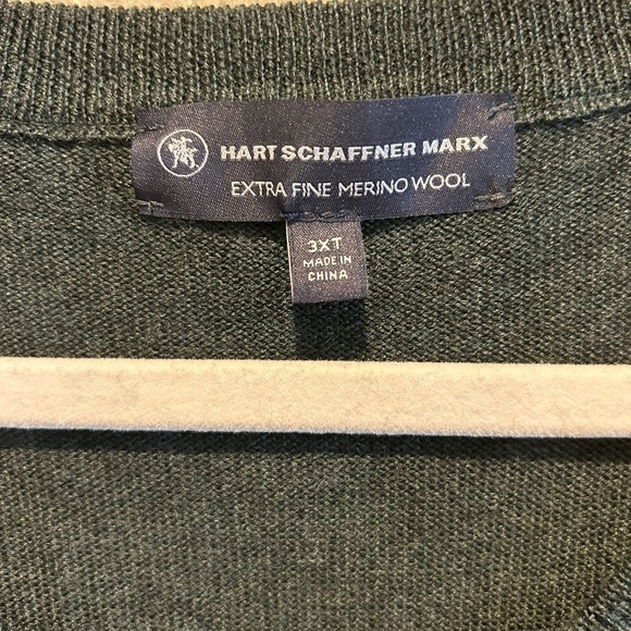 Hart Schaffner Marx Extra Fine Merino
Wool Sweater Big Man Tall Green 3XT - Picture 3 of 5